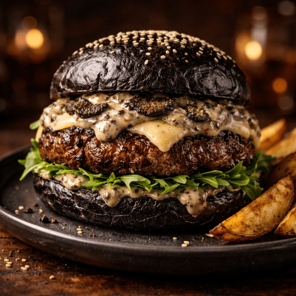 Hamburger gourmet al tartufo servito in hamburgheria a Monselice